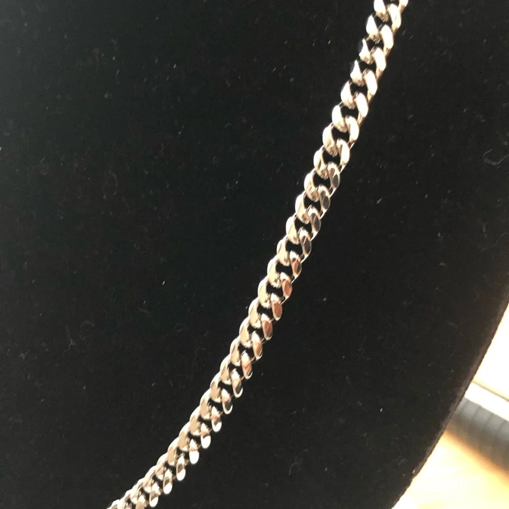 Men's Silver Cuban Link Chain Necklace